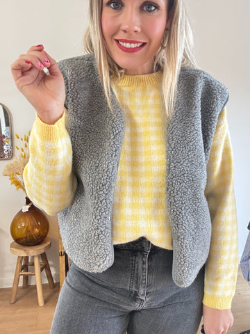 GILET SHERPA MILA GRIS